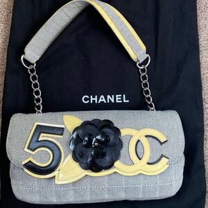 Chanel Camellia No.5 Flap Bag Canvas